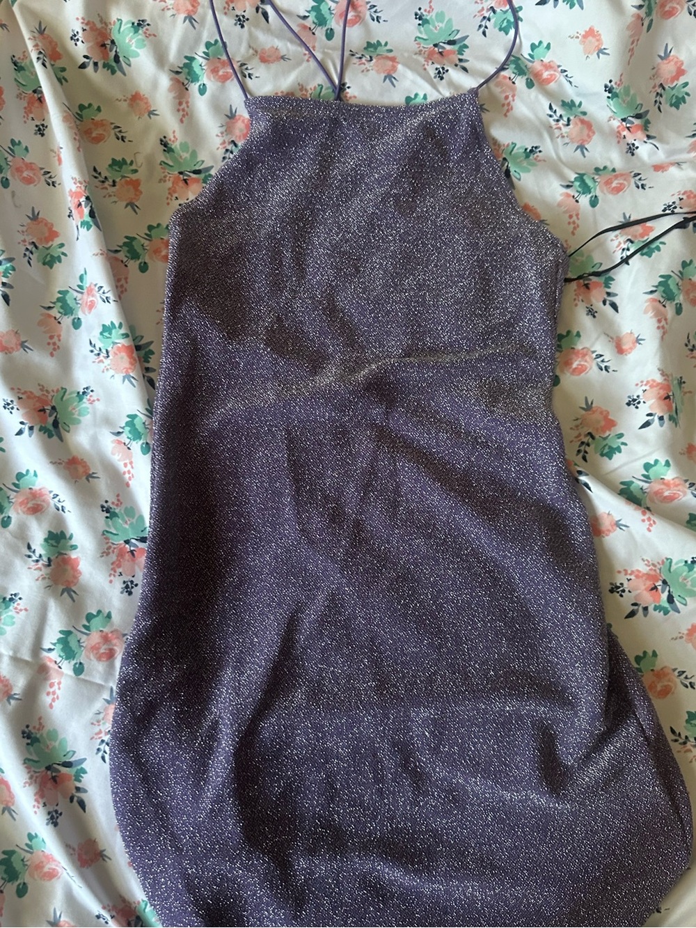 Divided Sparkle Purple Mini Dress